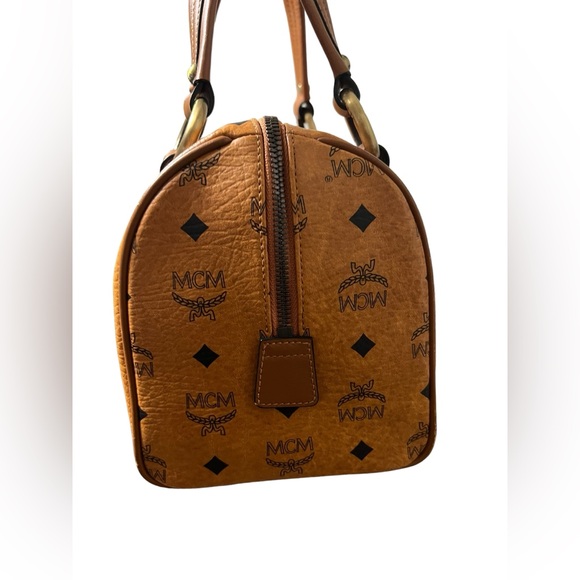 Authentic MCM Visetos Small Boston Bag - Picture 3 of 6